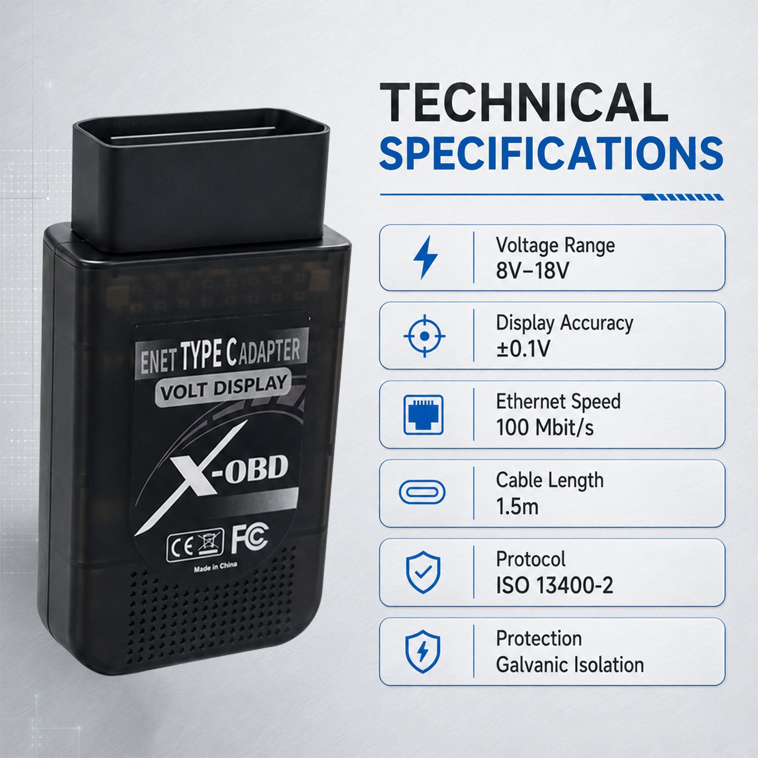 Enet TypeC with Voltage Display